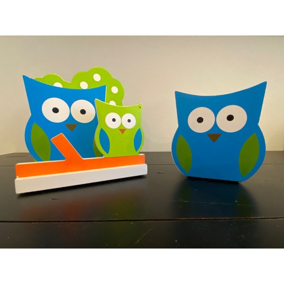 ADORABLE OWL FAMILY DESK SET, 2 Pieces - Picture 7 of 10